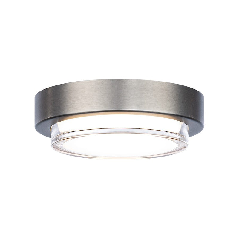 Modern Forms Kind 1Lt 8" LED Round Flush 3-CCT/2700K, Nickel