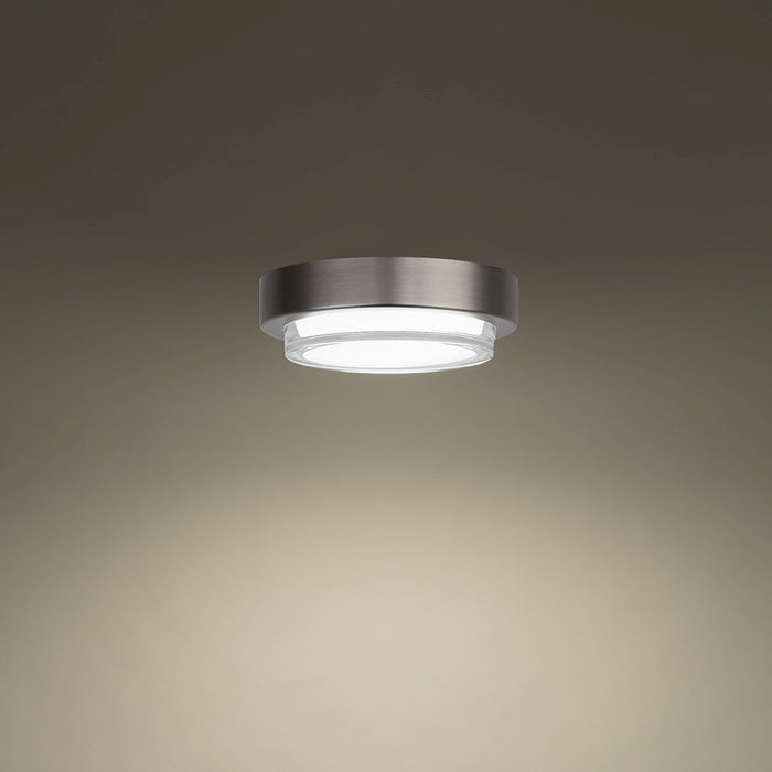 Modern Forms Kind 1Lt 8" LED Round Flush 3-CCT/2700K, Nickel