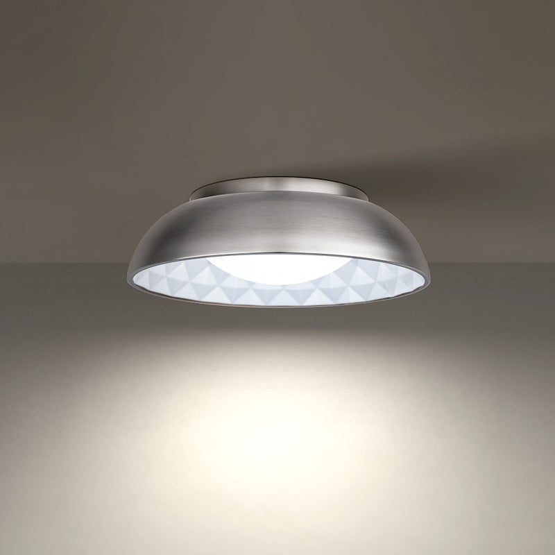 Modern Forms Prisma 1Lt 18" LED Flush/3000K, Nickel/Prismatic