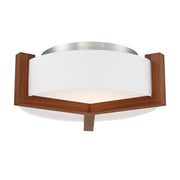 Modern Forms Segment 1Lt 22" LED Flush Mount/3000K, Dark Walnut - FM-83922-DW