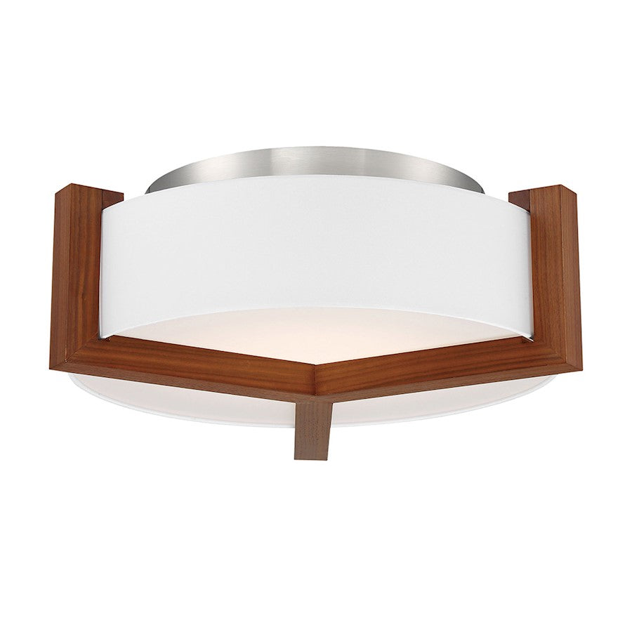 Modern Forms Segment 1Lt 22" LED Flush Mount/3000K, Dark Walnut - FM-83922-DW