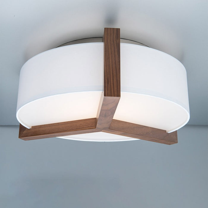 Modern Forms Segment 1Lt 22" LED Flush Mount/3000K, Dark Walnut