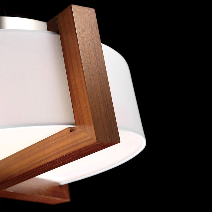 Modern Forms Segment 1Lt 22" LED Flush Mount/3000K, Dark Walnut