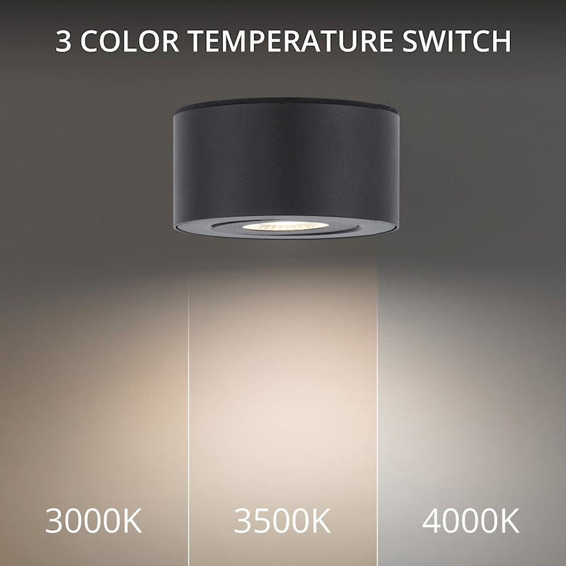 Modern Forms I Spy 2Lt 5" LED Outdoor Flush 3-CCT/3000K, Black