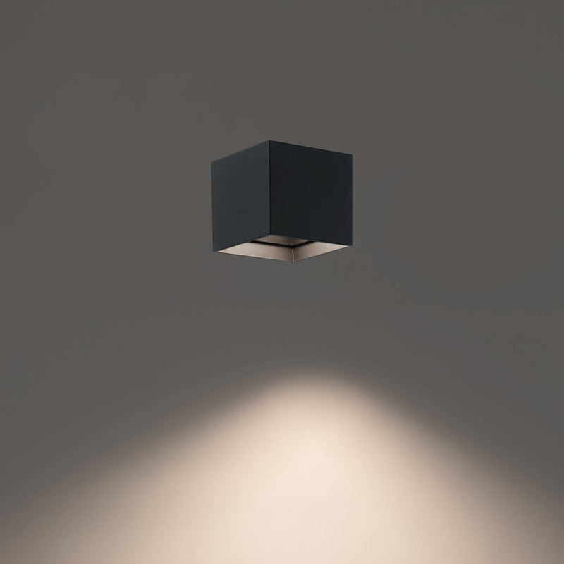 Modern Forms Kube 1Lt 5" LED Outdoor Flush 3-CCT/3000K, Black