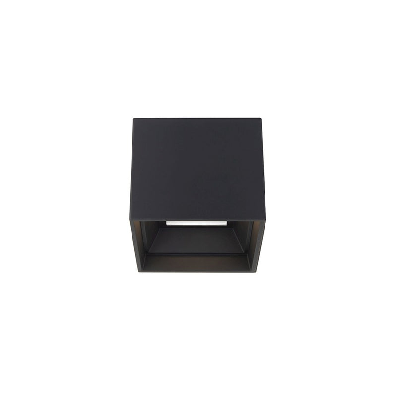 Modern Forms Kube 1Lt 5" LED Outdoor Flush 3-CCT/3500K, Black