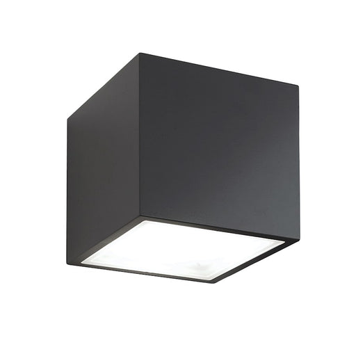 Modern Forms Bloc 1Lt 5.5" LED Outdoor Flush Mount/2700K, Black - FM-W9200-27-BK