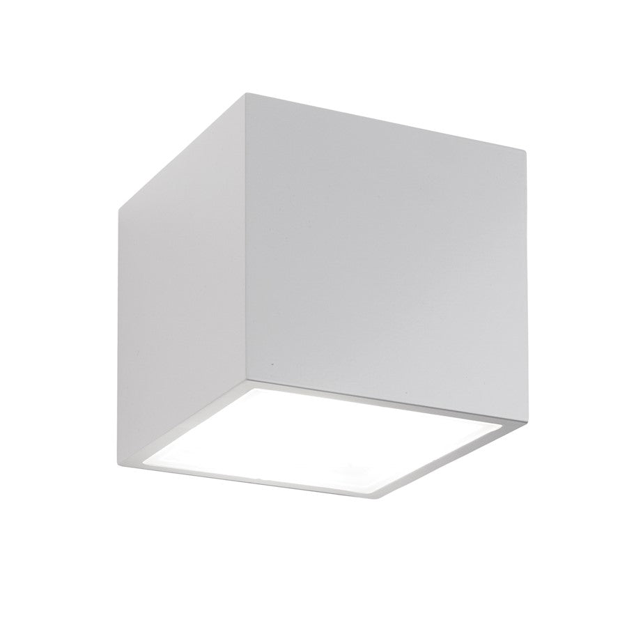 Modern Forms Bloc 1Lt 5.5" LED Outdoor Flush Mount/2700K, White - FM-W9200-27-WT