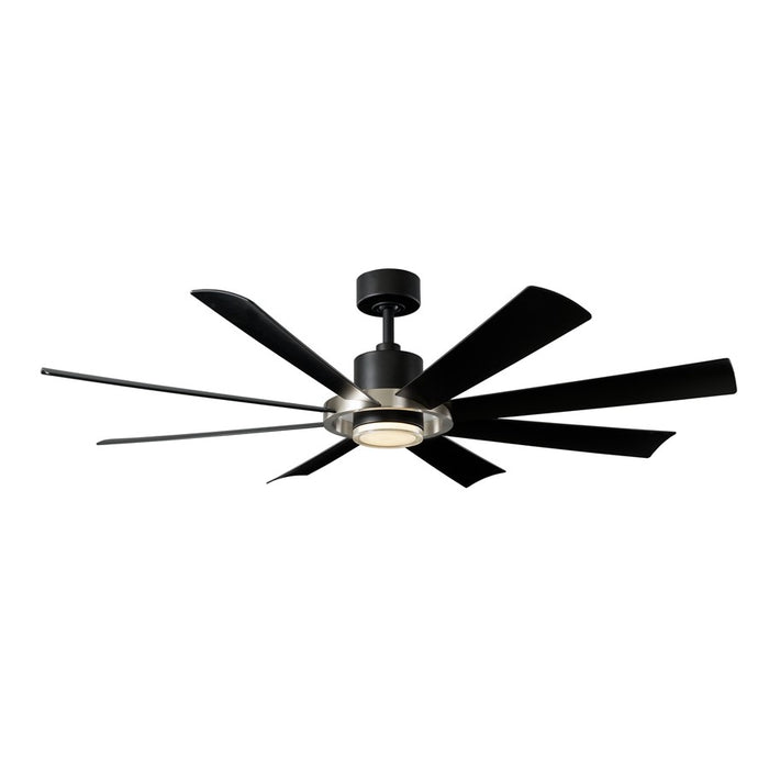 Modern Forms Fans Aura 8-Blade Ceiling Fan, Nickel Black