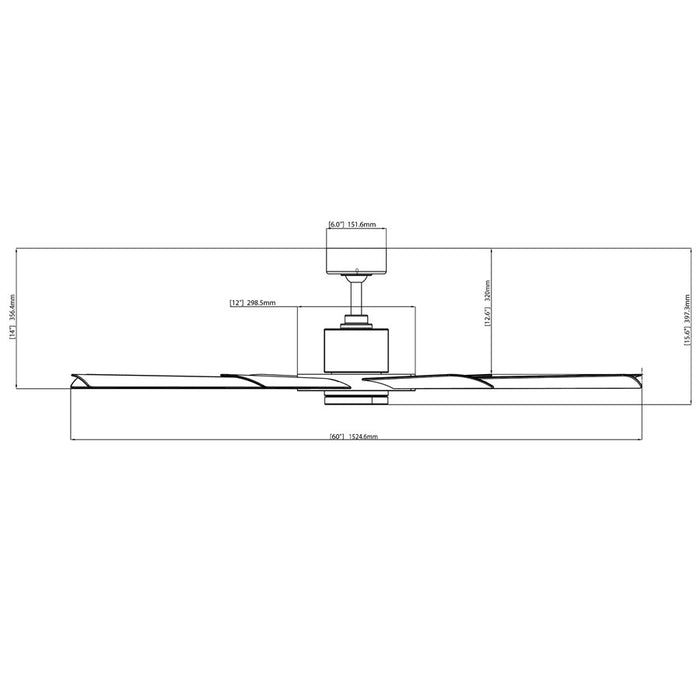 Modern Forms Fans Aura 8-Blade Ceiling Fan, Nickel Black