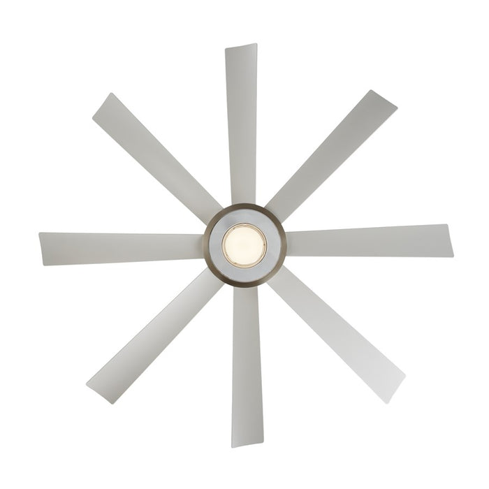 Modern Forms Fans Aura 8-Blade Ceiling Fan, Nickel White