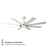 Modern Forms Fans Aura 8-Blade Ceiling Fan, Nickel White