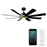 Modern Forms Fans Aura 8-Blade Ceiling Fan, Brass Black - FR-W2303-60L-SB-MB