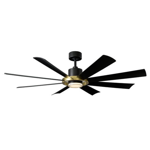 Modern Forms Fans Aura 8-Blade Ceiling Fan, Brass Black