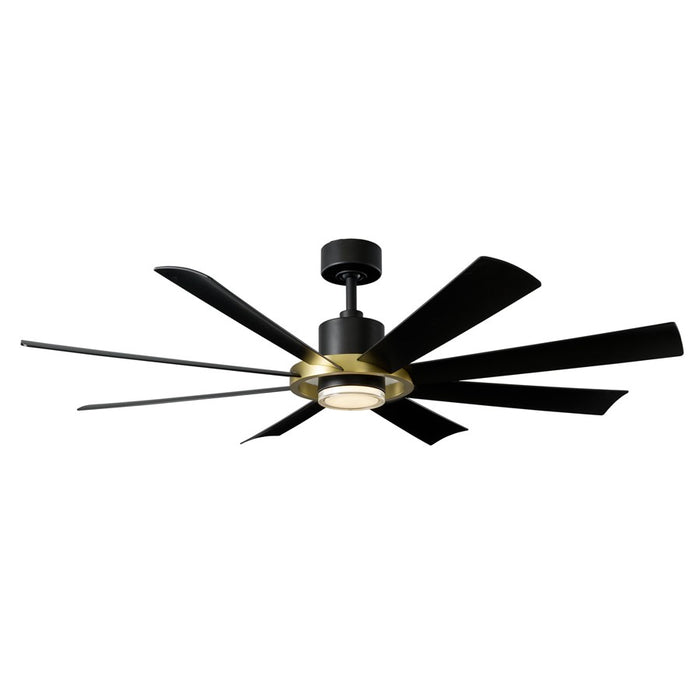 Modern Forms Fans Aura 8-Blade Ceiling Fan, Brass Black