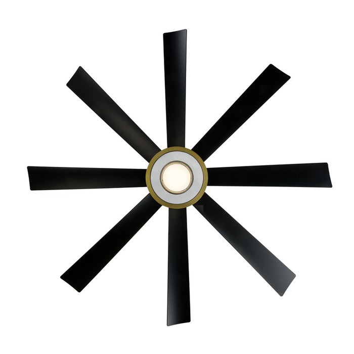 Modern Forms Fans Aura 8-Blade Ceiling Fan, Brass Black