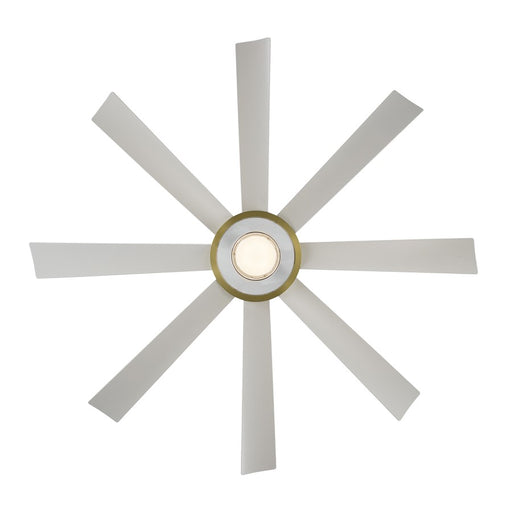 Modern Forms Fans Aura 8-Blade Ceiling Fan, Brass White