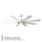 Modern Forms Fans Aura 8-Blade Ceiling Fan, Brass White