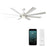 Modern Forms Fans Aura 72" 8-Blade Ceiling Fan, NKWH - FR-W2303-72L-BN-MW