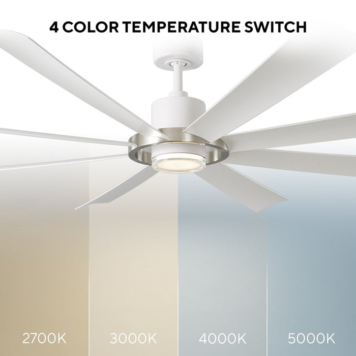 Modern Forms Fans Aura 72" 8-Blade Ceiling Fan, NKWH