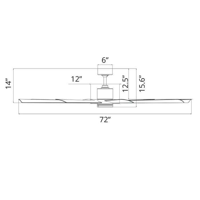 Modern Forms Fans Aura 72" 8-Blade Ceiling Fan, NKWH