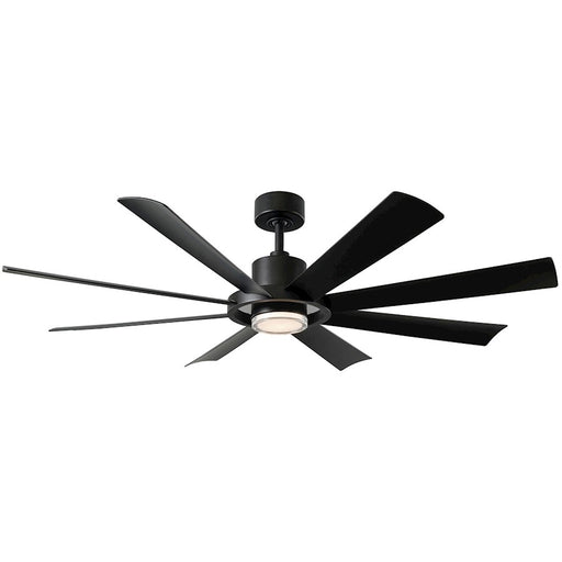 Modern Forms Fans Aura 8-Blade 72" Ceiling Fan, Black - FR-W2303-72L-MB