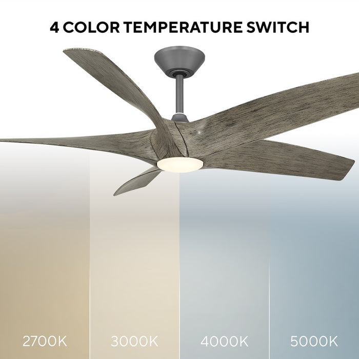 Modern Forms Fans Zephyr 5 5-Blade Ceiling Fan, Wood