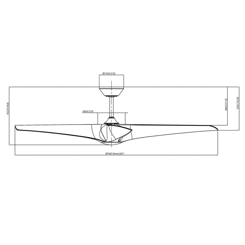 Modern Forms Fans Zephyr 5 5-Blade Ceiling Fan, Black Koa