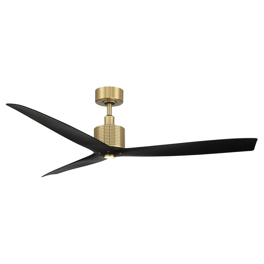 Modern Forms Fans Spinster 3-Blade Ceiling Fan, Brass Black