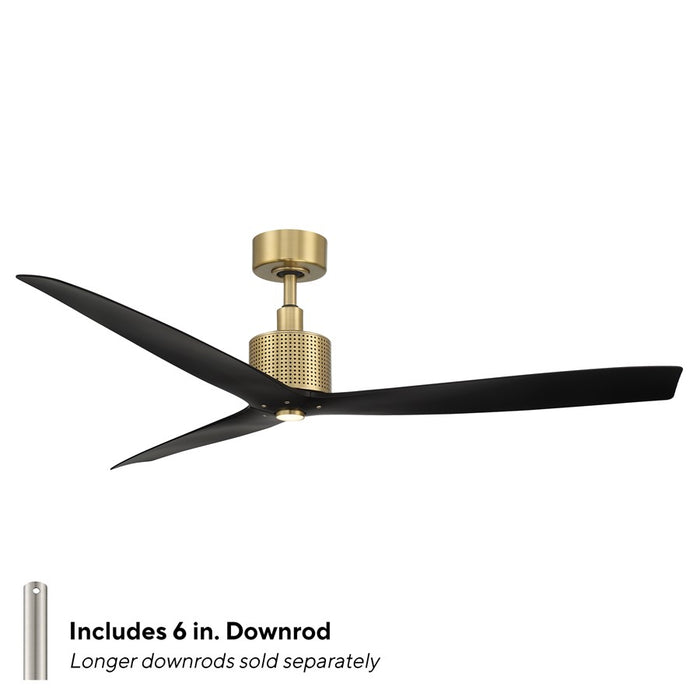 Modern Forms Fans Spinster 3-Blade Ceiling Fan, Brass Black