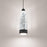 Modern Forms Mystic 1Lt 12" LED Pendant/Optic Crystal/3500K, Black