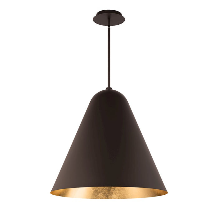 Modern Forms Taper 1 Light 22" LED Pendant/3000K, Bronze/Gold - PD-12422-BZ-GL