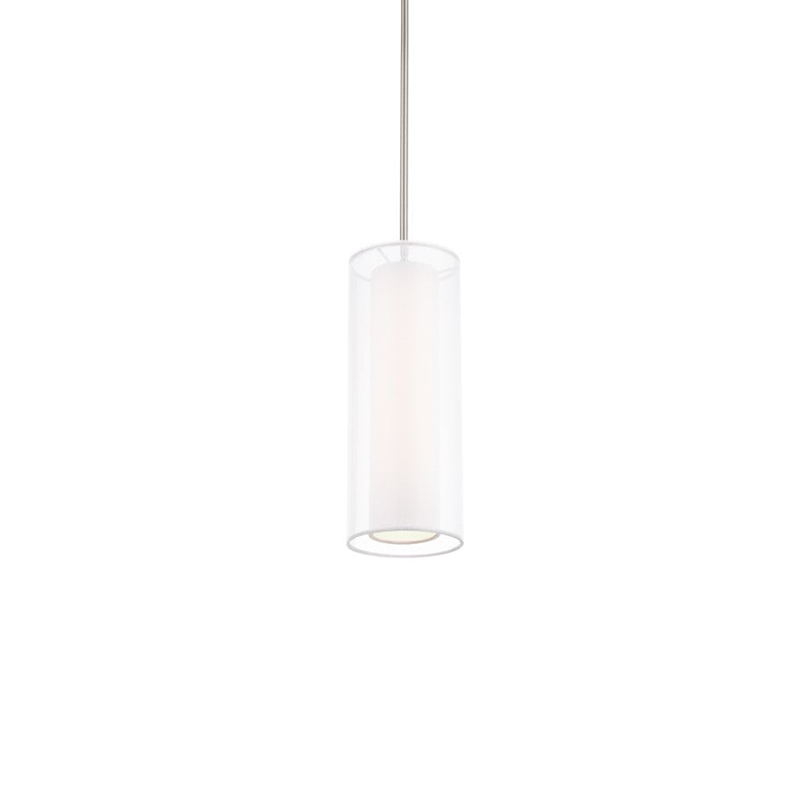 Modern Forms Metropolis 1Lt 13" LED Mini Pendant/3000K, Nickel - PD-16813-BN