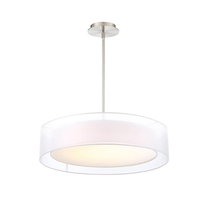 Modern Forms Metropolis 1Lt 24" LED Pendant/3000K, Nickel - PD-16824-BN