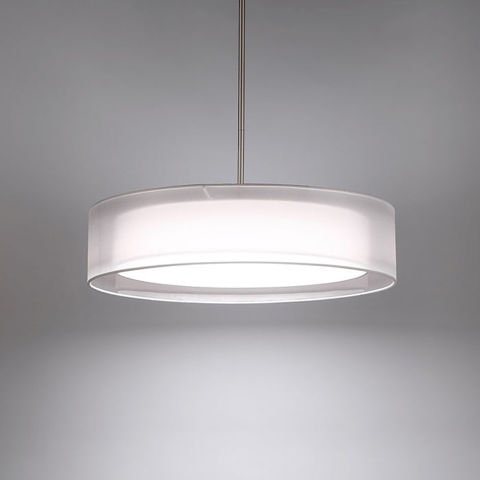 Modern Forms Metropolis 1Lt 24" LED Pendant/3000K, Nickel