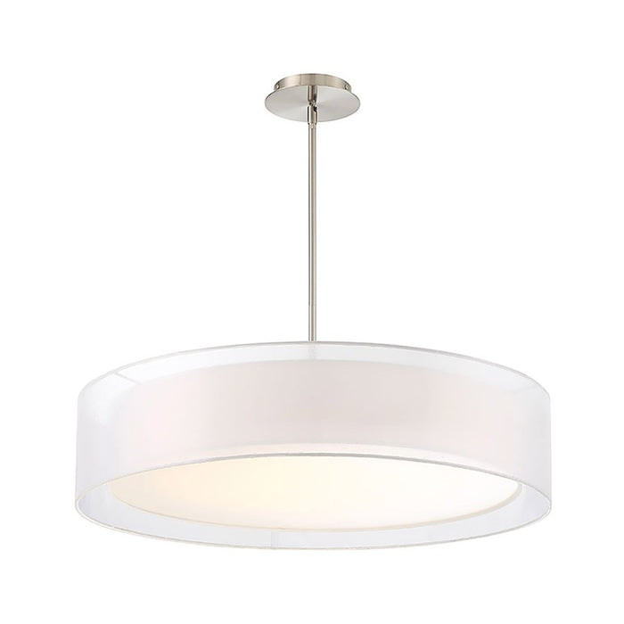 Modern Forms Metropolis 1Lt 30" LED Pendant/3000K, Nickel - PD-16830-BN