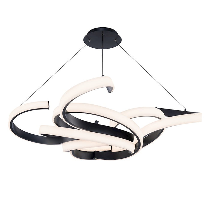 Modern Forms Woven 1 Light 52" LED Pendant/3000K, Black - PD-22452-BK