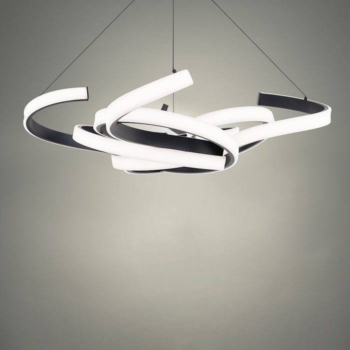 Modern Forms Woven 1 Light 52" LED Pendant/3000K, Black