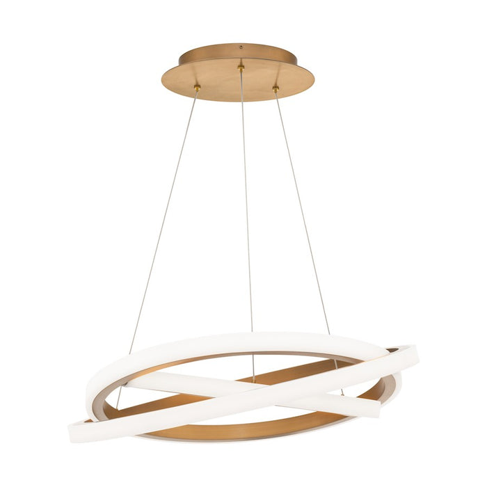 Modern Forms Veloce 1 Light 26" LED Pendant/3000K, Aged Brass