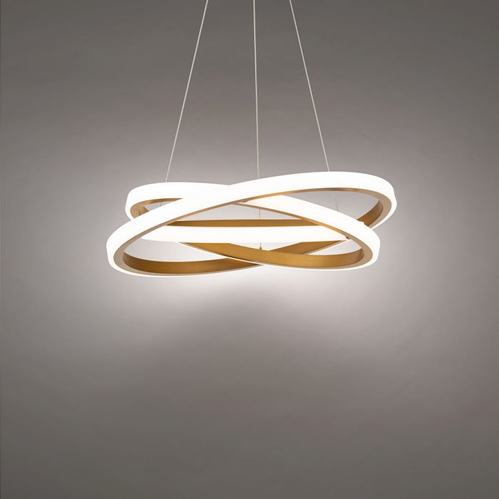 Modern Forms Veloce 1 Light 26" LED Pendant/3000K, Aged Brass