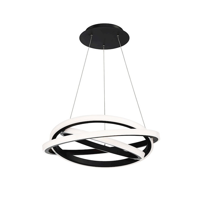 Modern Forms Veloce 1 Light 24" LED Chandelier/3000K, Black - PD-24826-BK