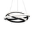 Modern Forms Veloce 1 Light 24" LED Chandelier/3000K, Black