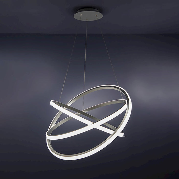 Modern Forms Veloce 1 Light 24" LED Chandelier/3000K, Titanium