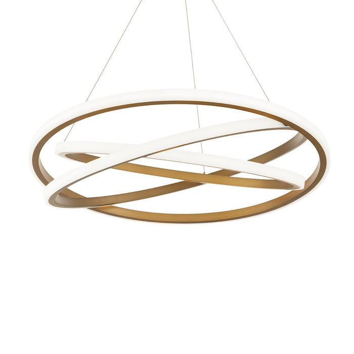 Modern Forms Veloce 1 Light 38" LED Pendant/3000K, Aged Brass - PD-24838-AB