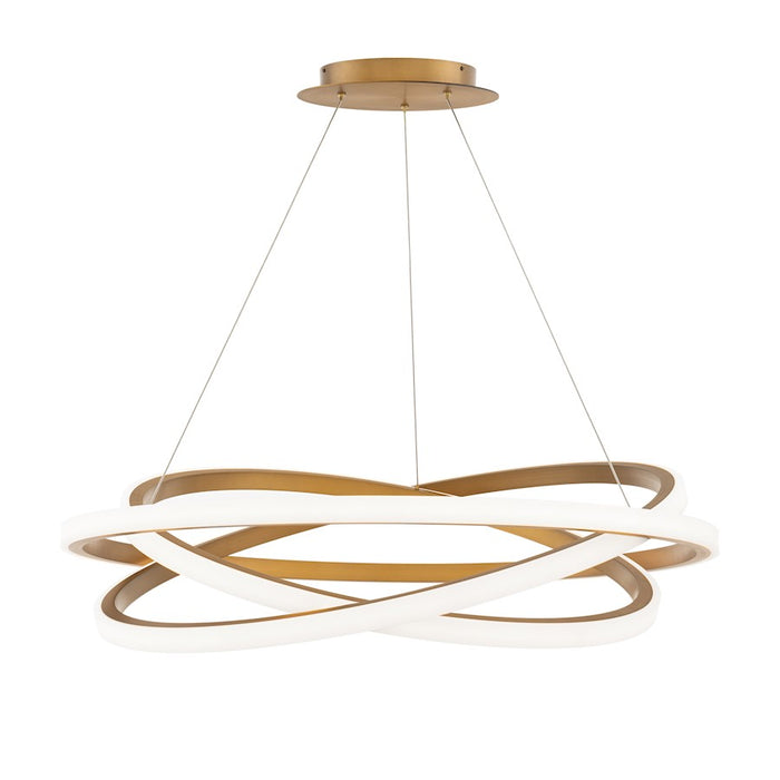 Modern Forms Veloce 1 Light 38" LED Pendant/3000K, Aged Brass