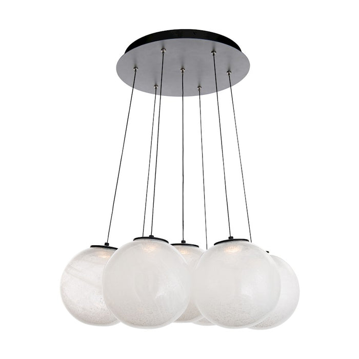 Modern Forms Cosmic Crystal LED 7Lt Multi Pendant/3000K, Black - PD-28807-BK