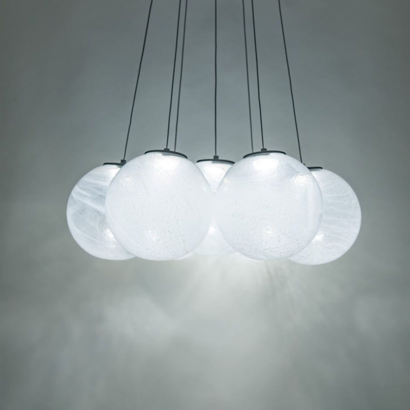 Modern Forms Cosmic Crystal LED 7Lt Multi Pendant/3000K, Black