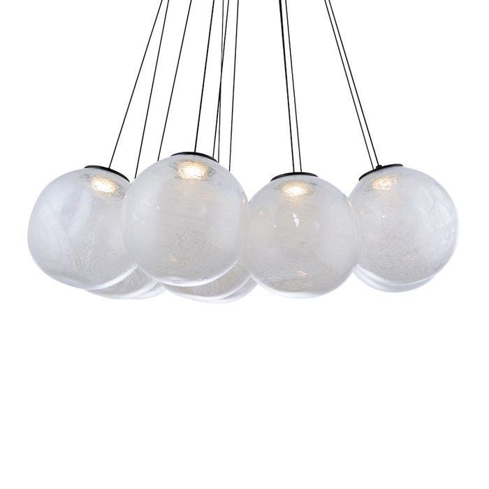 Modern Forms Cosmic Crystal LED 12Lt Pendant/3000K, Black - PD-28812-BK