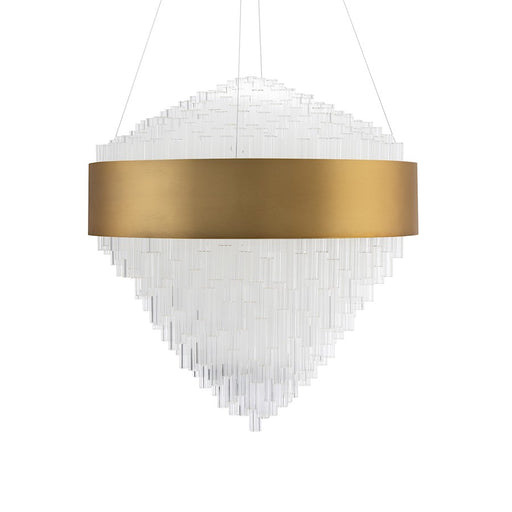 Modern Forms Luzerne 1 Light 26" LED Pendant/3000K, Aged Brass - PD-30126-AB