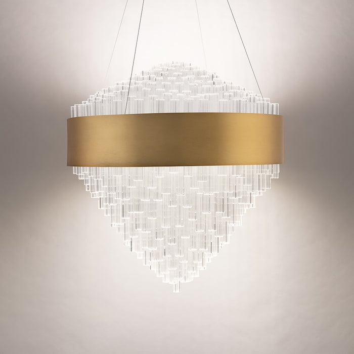 Modern Forms Luzerne 1 Light 26" LED Pendant/3000K, Aged Brass